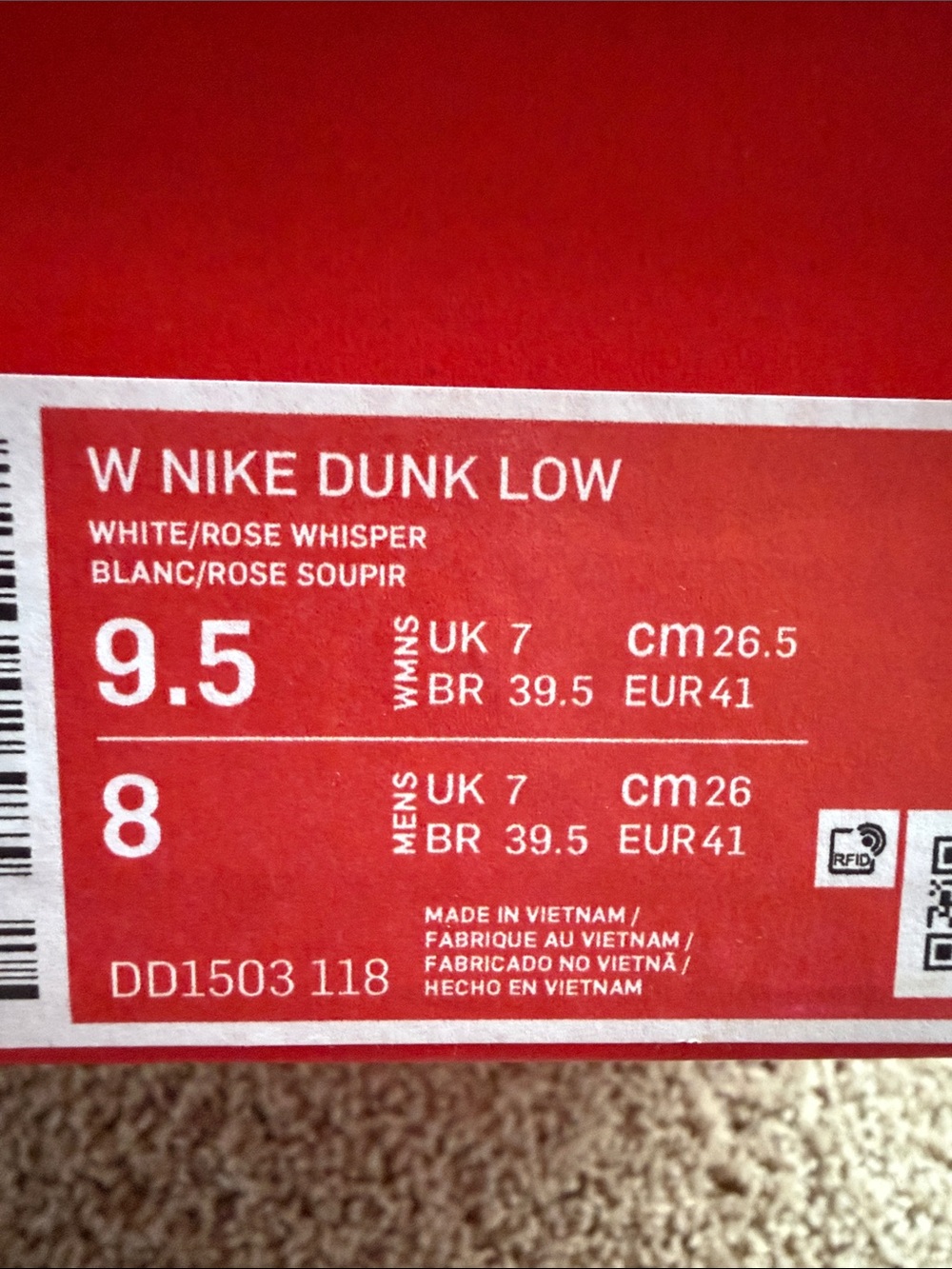 Nike Women’s Low-Top Sneakers in Dusty Pink and White - Picture 5 of 5
